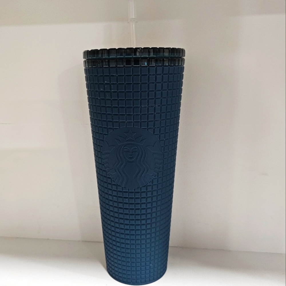 Starbucks 2023  Subzero Gridded Matte Blue Venti 24oz  Tumbler